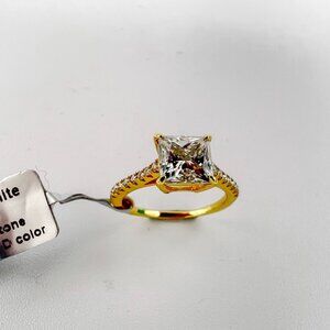 925 Sterling Sliver Moissanite Wedding/Engagement Ring, 4.25ctw VVS Stones Hip H